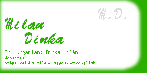milan dinka business card
